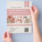 Flyer für Bäckereien mit benutzerdefiniertem Logo (Hand)