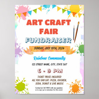 Flyer für bearbeitbare Art Painting Poster