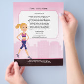 Flyer für benutzerdefinierte Fitness mit Illustrat (Hand)