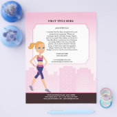 Flyer für benutzerdefinierte Fitness mit Illustrat (Einzeln)