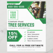 Flyer für berufliche Business Tree Services (Vorne)