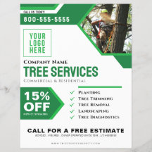 Flyer für berufliche Business Tree Services