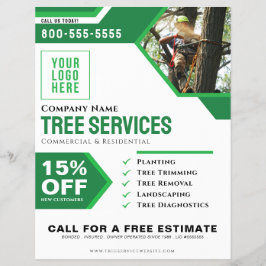 Flyer für berufliche Business Tree Services