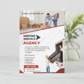 Flyer für bewegliche Dienste Einladung (Stehend Vorderseite)