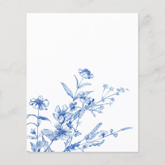 Flyer für blaue Wildblumen (Hinten)