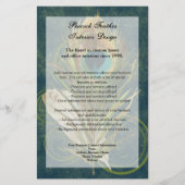 Flyer für das Arful Detail Peacock Feather Program (Vorne)