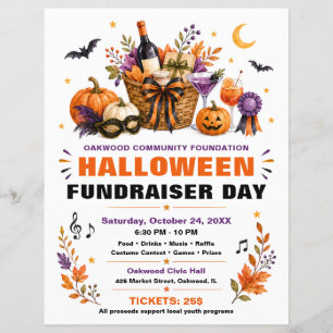 Flyer für das Halloween-Spendenbeschaffungs-Event