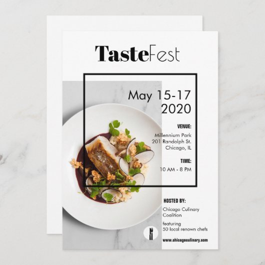 Flyer für das Lebensmittelfest Einladung (Vorne/Hinten)