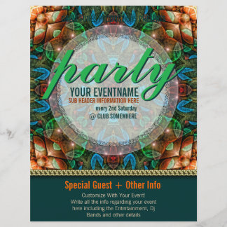 Flyer für das Party des verzauberten Stammes