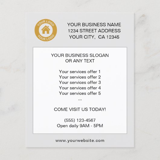 Flyer für das Werbeangebot für kundenspezifische F (Hinten)