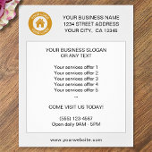 Flyer für das Werbeangebot für kundenspezifische F