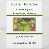 Flyer für den Bauernmarkt (Hinten)