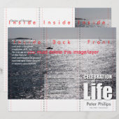 Flyer für den benutzerspezifischen Theme-Dienst in (Vorne/Hinten)