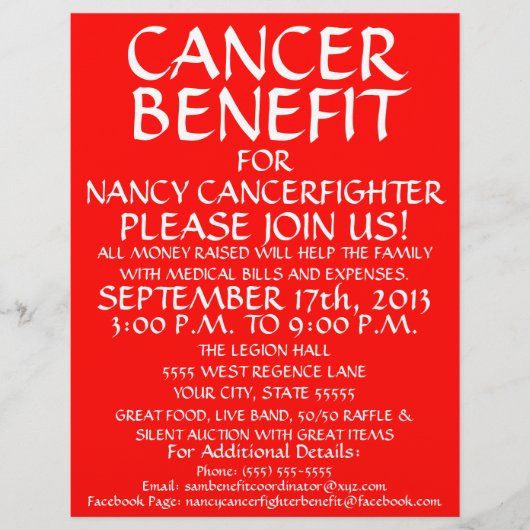 Flyer für den generischen Krebsvorteil (Vorne)