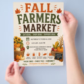 Flyer für den Herbstbauernmarkt (Hand)