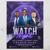 Flyer für den Kirchendienst in der Silvesternacht (Vorne)