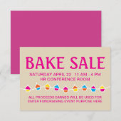 Flyer für den Kuchenverkauf (Vorne/Hinten)