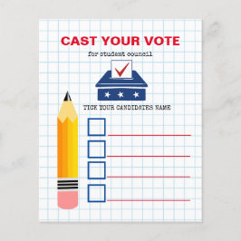 Flyer für den Studentenwahlkampf: Ihre Stimme abge