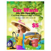 Flyer für die Beförderung von Autos