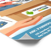 Flyer für die Donation von Kleidungslaufwerken - b Poster (Ecke)