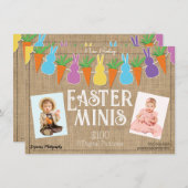 Flyer für die farbige Ostergebene und Minis-Fotogr Einladung (Vorne/Hinten)