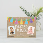 Flyer für die farbige Ostergebene und Minis-Fotogr Einladung (Stehend Vorderseite)