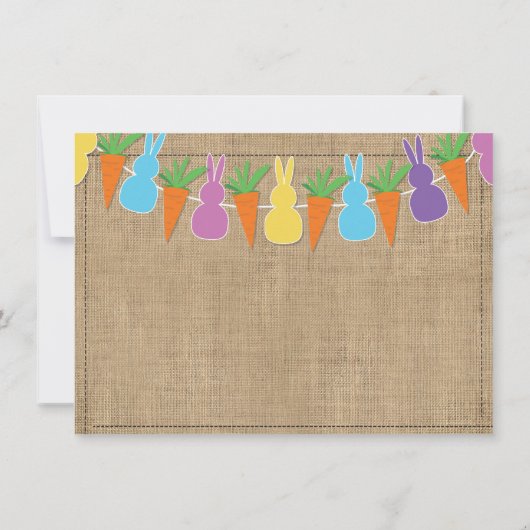 Flyer für die farbige Ostergebene und Minis-Fotogr Einladung (Rückseite)