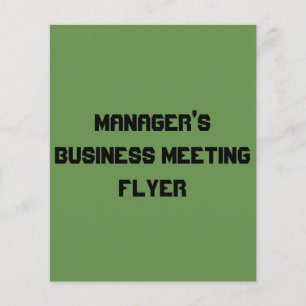 Flyer für die Geschäftsbesprechung des Managers