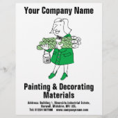 Flyer für die Malerei und Dekorierung von Material (Vorne)