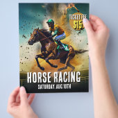 Flyer für die Pferderennbahn mit Augenfang (Hand)