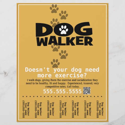Flyer für die Sonderaktion "Dog Walker" (Vorne)