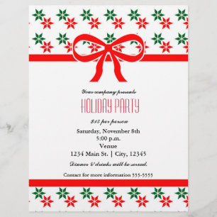 Flyer für die Weihnachtsfeier mit Vintage-Weihnach