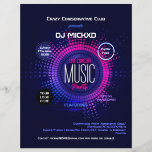 Flyer für DJ-Musik- und Tanzgig