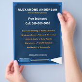 Flyer für Druckwäschedienstleistungen (Hand)