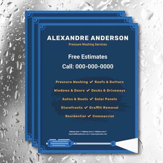 Flyer für Druckwäschedienstleistungen