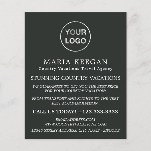 Flyer für einfache und moderne Reisebüros (Vorne)