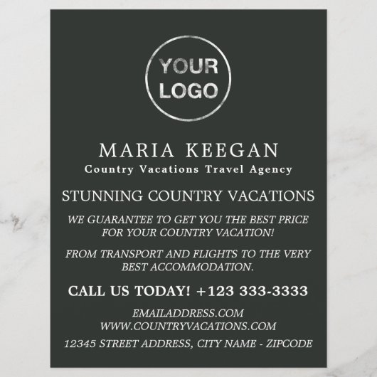 Flyer für einfache und moderne Reisebüros (Vorne)