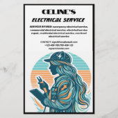 Flyer für elektrische Dienste (Vorne)