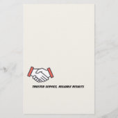 Flyer für elektrische Dienste (Hinten)