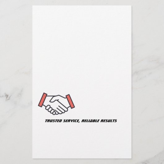 Flyer für elektrische Dienste (Hinten)