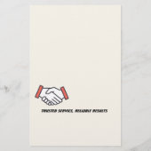 Flyer für elektrische Dienste (Hinten)