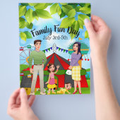 Flyer für Familien-Spaß-Tag Geschäftswerbung (Hand)