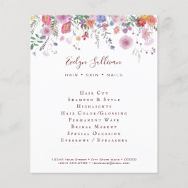 Flyer für frische Wildblumen