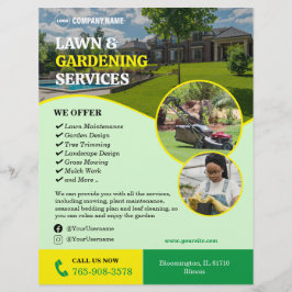 Flyer für Gartenpflege und Rasenpflege