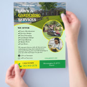 Flyer für Gartenpflege und Rasenpflege (Hand)