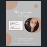 Flyer für geometrisches Foto für öffentliche Notar<br><div class="desc">Moderne Flyer für Notare mit geometrischen Formen</div>