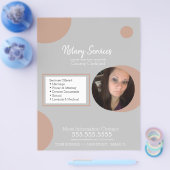 Flyer für geometrisches Foto für öffentliche Notar (Einzeln)