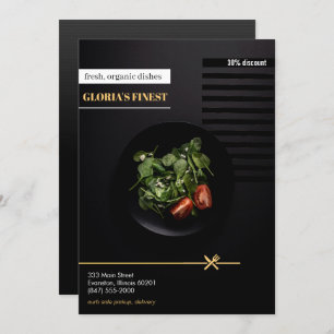 Flyer für gesunde Bio Restaurants Einladung