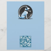 Flyer für Haustier-Fototermine mit QR-Code und Abr (Hinten)