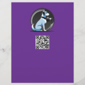 Flyer für Haustier-Fototermine mit QR-Code und Abr (Hinten)